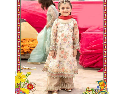 Kids 2-Piece Embroidered Lawn Dress 2023 (DZ15796)