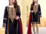 Elegant Embroidered Lawn Dress 2023 with Chiffon Dupatta (DZ15813)