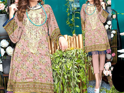 Embroidered Lawn Dress 2023 with Chiffon Dupatta (DZ15819)