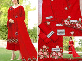 Luxury Schiffli Embroidered Lawn Dress with Embroidered Chiffon Dupatta (DZ15820)