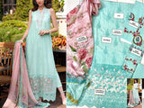 Luxury Schiffli Embroidered Lawn Dress with Digital Print Silk Dupatta (DZ15846)