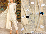 Luxury Schiffli Embroidered EID Lawn Dress with Embroidered Net Dupatta (DZ15887)