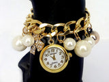 Glorious Multi Layer Bow Charm Bracelet Watch (DZ08870)